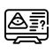 Worldwide conspiracy of secret organizations line icon vector illustration