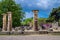 The worldwide famous archaeological site of ancient Olympia in Greece.