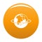 Worldwide icon vector orange