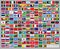 Worldwide national flags set