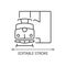 Worldwide rail cargo shipping linear icon