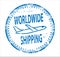 Worldwide Shipping Rubber Stamp