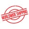 Worldwide shipping rubber stamp