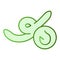 Worm bait flat icon. Fish lure green icons in trendy flat style. Worm and hook gradient style design, designed for web