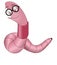 Worm with glasses