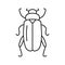 worm insect line icon vector illustration