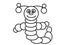 Worm kids educational coloring pages