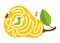 Worm in a pear. Maze game for kids. Help a caterpillar to find a correct way