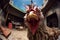 Worm's Eye View: Observing the Chicken from Below. Generative By Ai