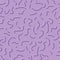 Worm seamless pattern monochrome purple