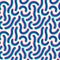 Worms, bold lines, wide stripes with risograph, riso print effect seamless pattern