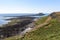 Worms Head, from the Wales Coastal Path. Worms Head is located on the Gower peninsular, South Wales