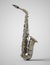 A worn alto saxophone 3d rendering