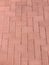 Worn footpath walk textured , red brick block floor. Red brown rectangle shape clay tile floor pattern, brick pavement background