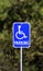 Worn handicapped parking sign