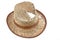 Worn And Holey Isolated Straw Hat