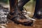 Worn-out Shoe Walks through Mud: Symbolic Footwear Journey