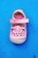 Worn pink children shoe