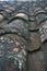 Worn and weathered Terra Cotta roof tiles in Ecuadorian Andes