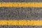 Worn Yellow Stripe on Texas Highway