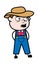 Worried Cartoon Farmer Talking