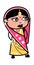 Worried Cartoon Indian Woman Talking