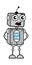 Worried Cartoon Robot Talking