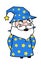 Worried Cartoon Wizard Talking