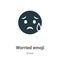 Worried emoji vector icon on white background. Flat vector worried emoji icon symbol sign from modern emoji collection for mobile