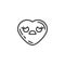 Worried Face emoji line icon