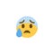 Worried face icon illustration emoji