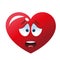 worried heart cartoon icon