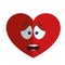 worried heart cartoon icon