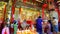 Worshipers at the altar of Chinese Temple, Yangon, Myanmar