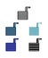 Wort chiller. Home brewer Equipment and raw material icons. vector