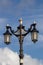 WORTHING, WEST SUSSEX/UK - NOVEMBER 13 : Ornate old fashioned lamp post in Worthing West Sussex on November 13, 2018