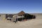 Woven tent of Nomadic berber camp in the Sahara Desert