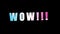 Wow text neon animation. Wow sale
