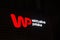 WP Wirtualna Polska English: Virtual Poland sign and logo at night. WP is one of the largest Polish web stie.