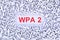 WPA2 concept binary code 3D