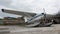 Wrangell, Alaska USA - May 31, 2019: Cessna 172 floatplane jet at pier