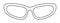 Wrap Around frame glasses fashion accessory illustration. Sunglass front view for Men, women, unisex silhouette style