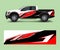 Wrap graphic design vector for off road truck. Abstract sporty and adventure racing background. Full vector eps 10