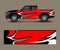 Wrap graphic design vector for off road truck. Abstract sporty and adventure racing background. Full vector eps 10