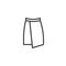 Wrap skirt line icon