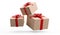 Wrapped brown packages delivery boxes 3d-illustration