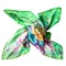 Wrapped colorful colored batik silk scarf isolated