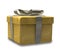 Wrapped gold yellow gift 3D v2