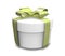 Wrapped white and green gift (3D)