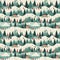 wrapping paper inspired by a snowy mountain retreat, featuring cabins, pine trees, and snowy peaks